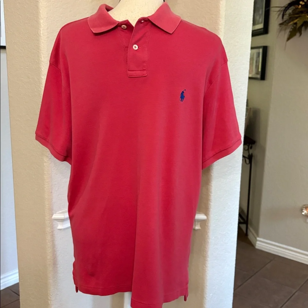 Polo Ralph Lauren blue label spring red shirt sleeve polo shirt Size L